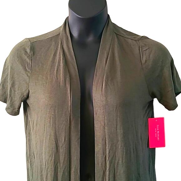 Isaac Mizrahi Live! Women's Open Front Short Sleeve Cardigan -Size Small Petite - Picture 5 of 6